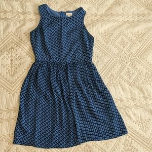 Maison Jules Split Front Blue Dress